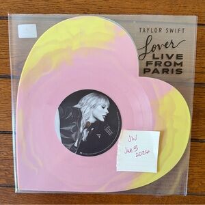 Taylor Swift Lover (Live From Paris) Heart Shaped Vinyl
